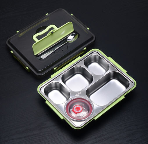 กล่องสแตนเลส,กล่องใส่อาหารสแตนเลส,ถาดใส่อาหารสแตนเลส,ถาดใส่อาหาร5ช่อง