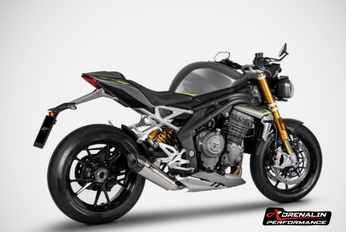 ท่อ Zard สลิปออน ปลายเดี่ยว Racing สำหรับ Speed triple 1200 2022+ rr/rs ถอดหม้อพักกลาง (For Exhibition only)
