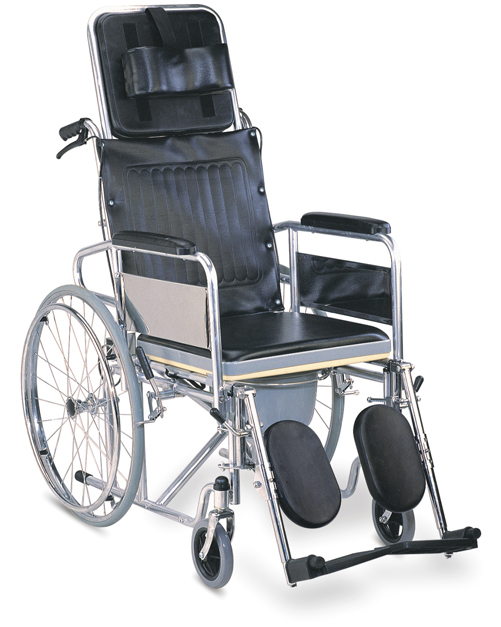 รถเข็นนั่งถ่าย ปรับเอนนอนได้ FS609GCJ