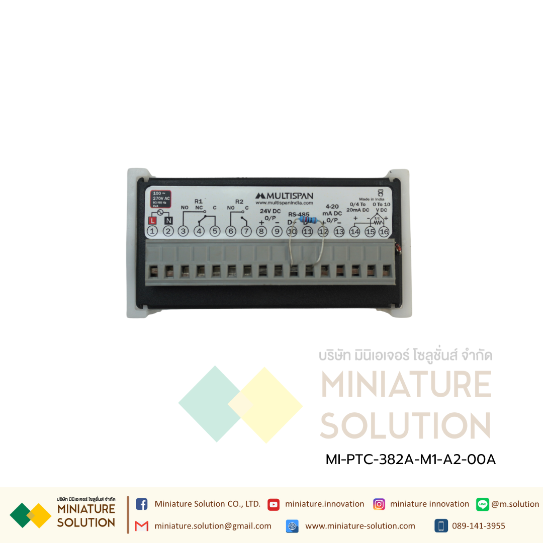 Universal Programmable controller with RS-485 MODBUS, 48x96 Multispan