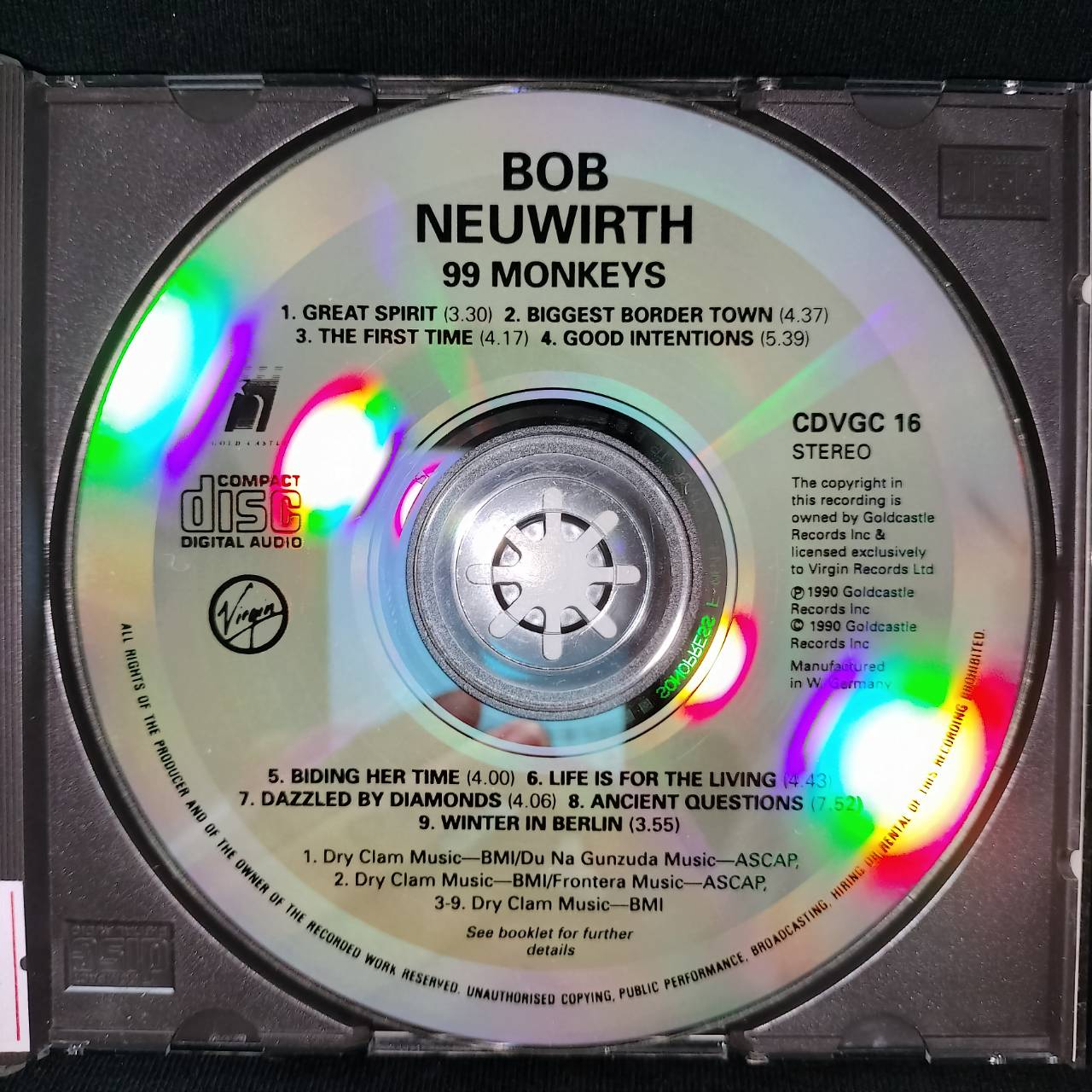 Bob Neuwirth – 99 Monkeys / GERMANY / ปกมีจุดเหลือง / แผ่นดี