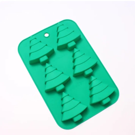 พิมพ์ซิลิโคนต้นสน 6 หลุม (11-8806)