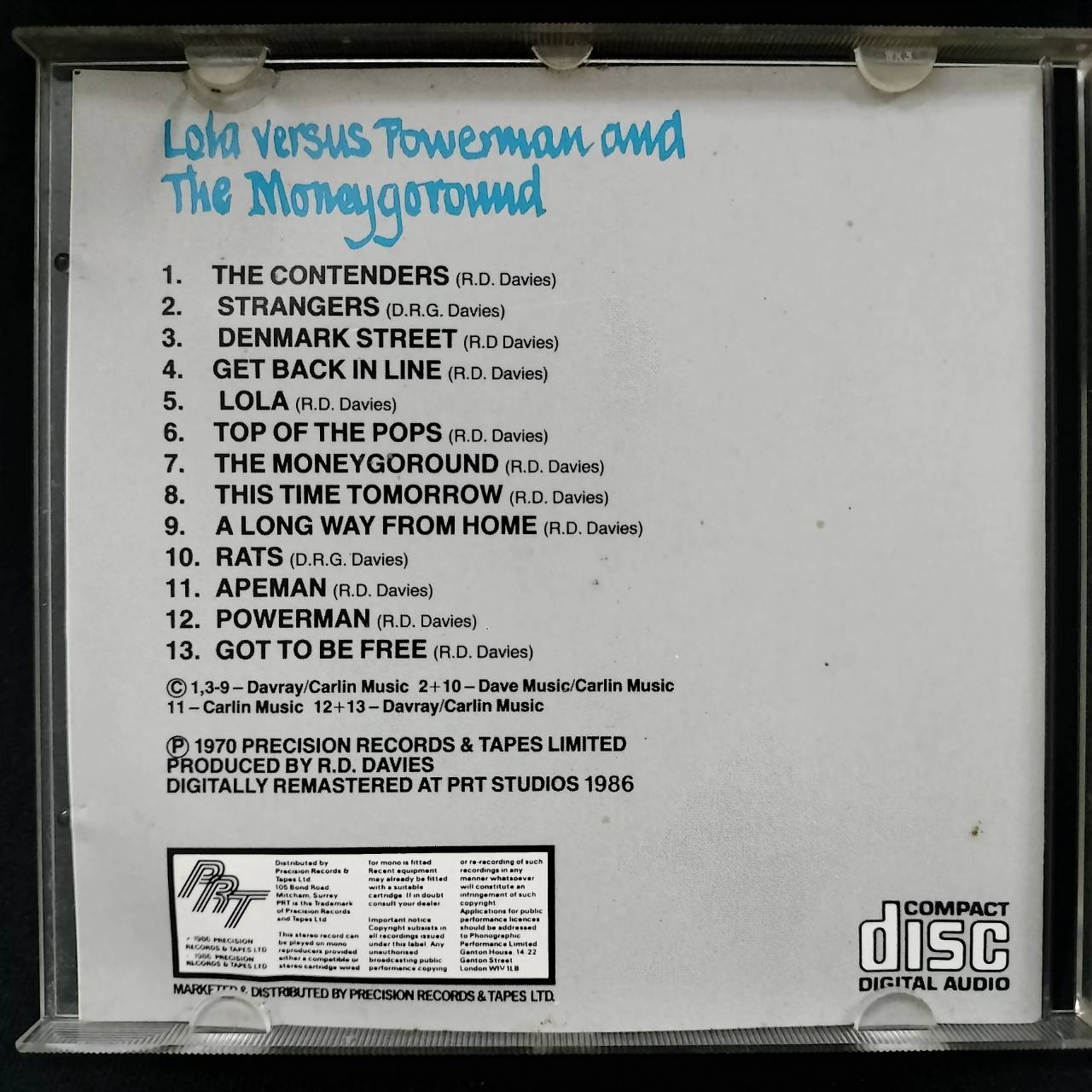 The Kinks – Kinks Part One (Lola Versus Powerman And The Moneygoround) / ไม่ระบุ / ปกมีจุดเหลือง / แผ่นดี