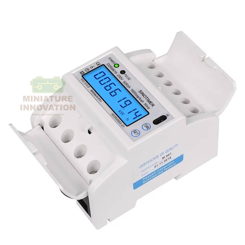 DDS6619-015 Multi function Single Phase 5-100A 230V AC Energy Meter ไฟฟ้า Meter Monitor DIN Rail RS485 Modbus