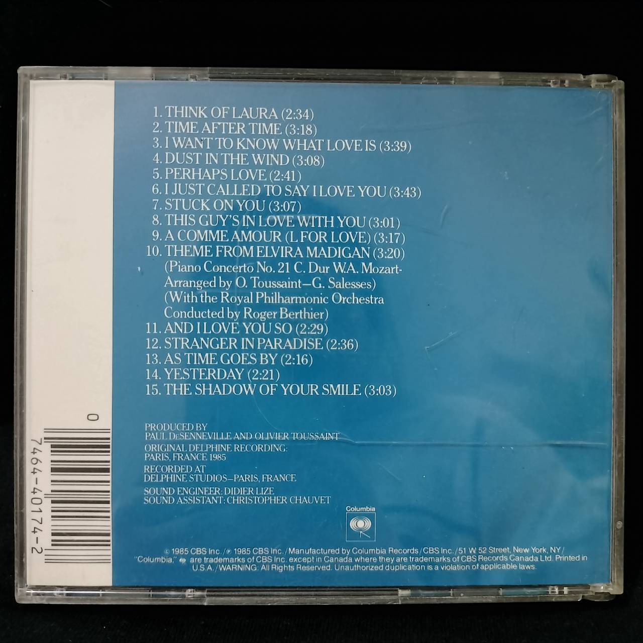 Richard Clayderman – From Paris With Love / USA / แผ่นมีรอยปากกา / แผ่นดี