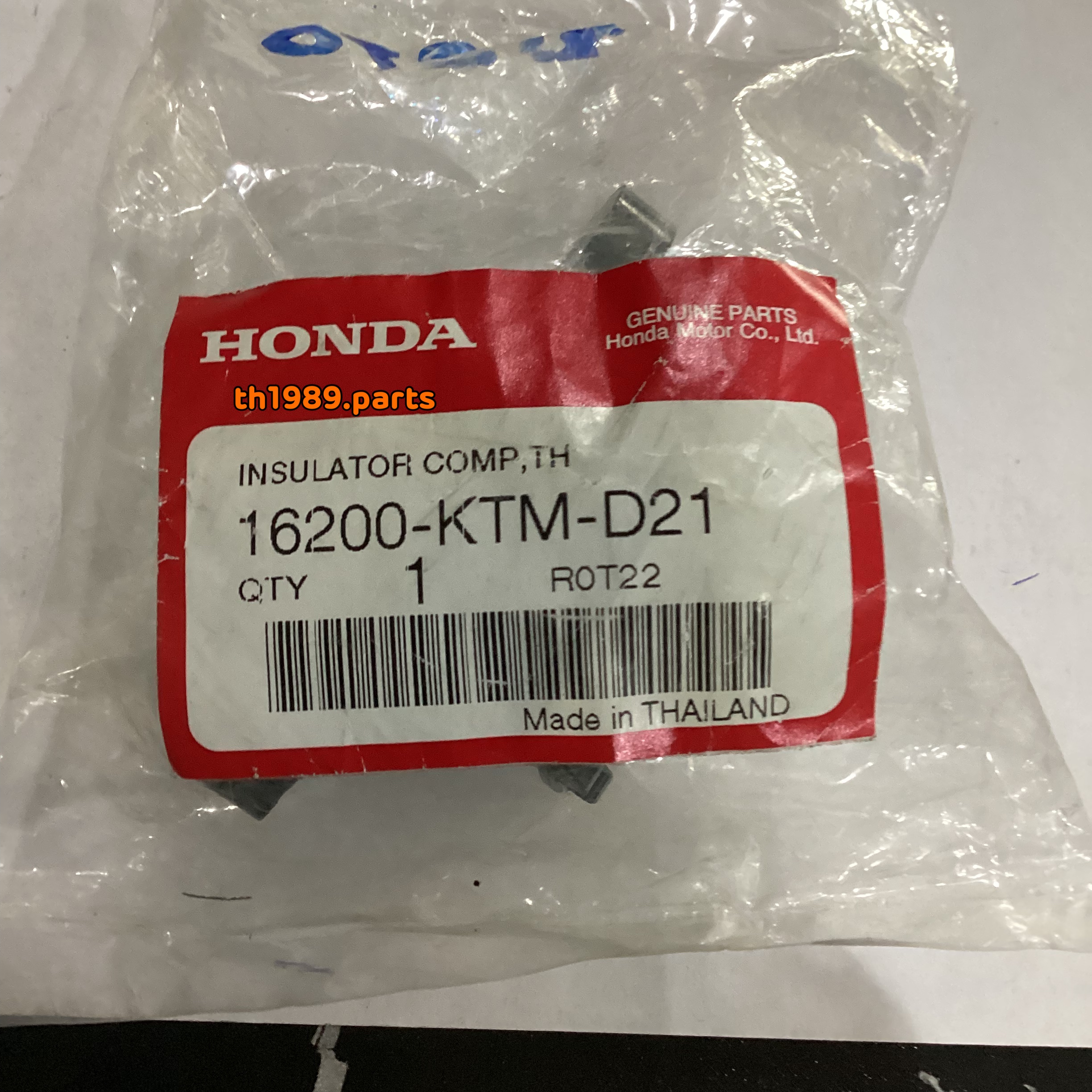 16200-KTM-D21 ชุดฉนวน ท่อไอดีเรือนลิ้นเร่ง WAVE125I 2010 ท่อดำ เวฟ125iไฟเลี้ยวบังลม WAVE110i AT อะไหล่แท้ HONDA