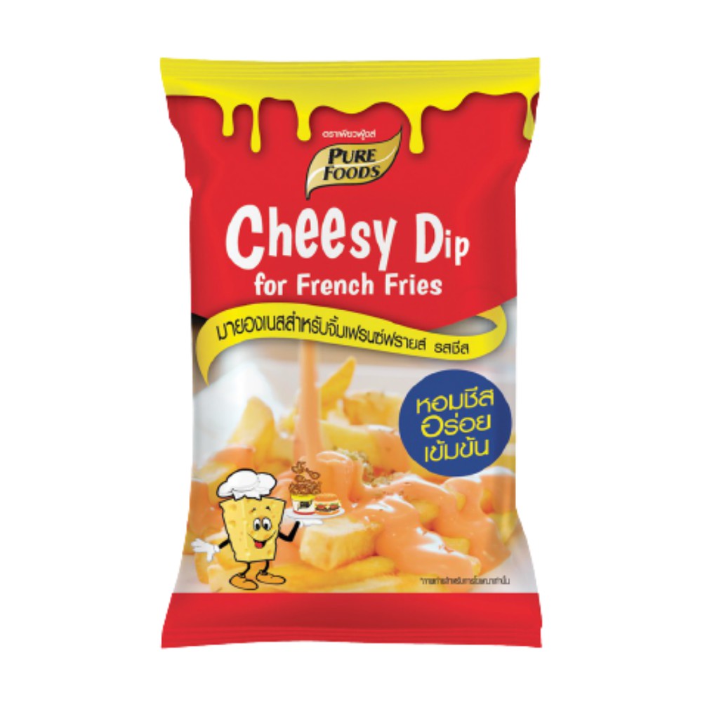 เพียวฟู๊ดส์ ชีสซี่ดิป มายองเนสสำหรับจิ้มเฟรนช์ฟราย 900 กรัม Pure Foods Cheesy Dip for French Fries 900 g. (05-6544)