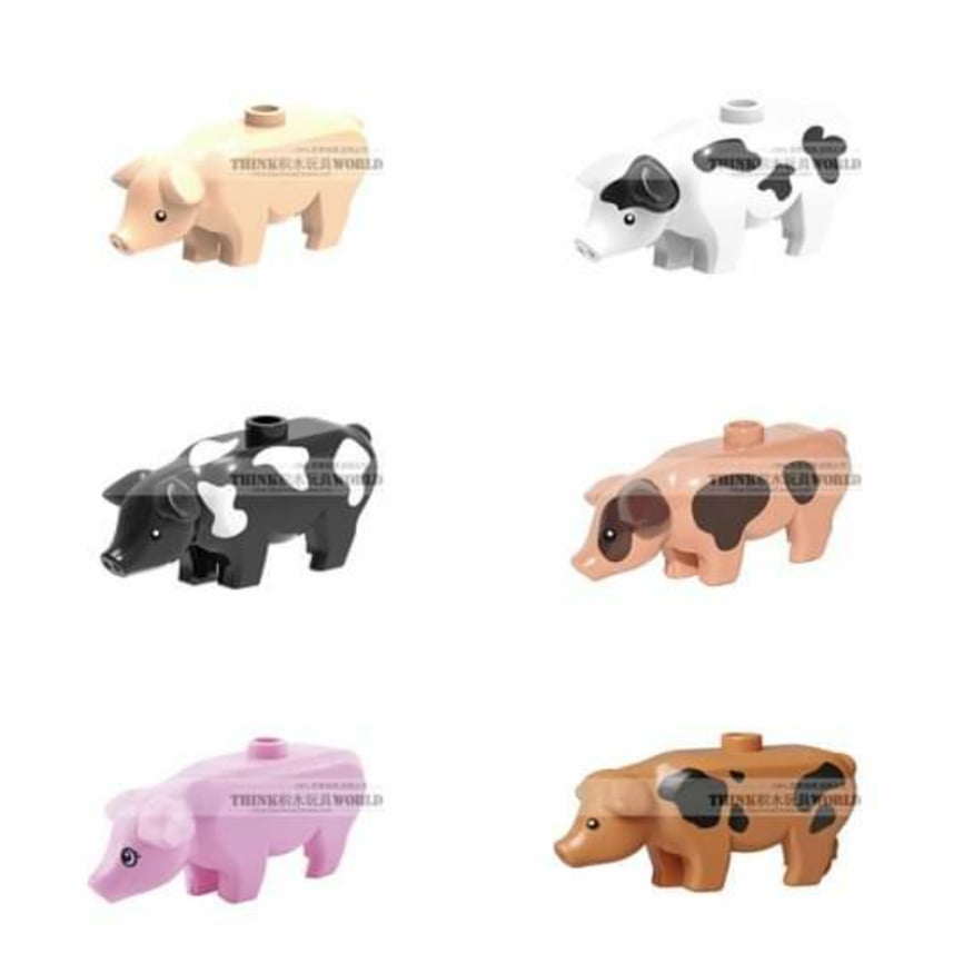 เลโก้จีน ZY 898 ชุด Animals หมู (สินค้ามือ 1 ไม่มีกล่อง)