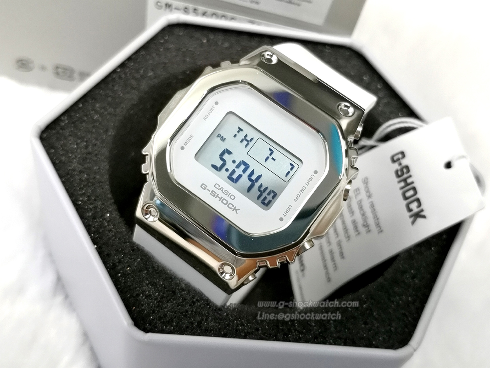 CASIO G-SHOCK นาฬิกาข้อมือ นาฬิกากันน้ำ นาฬิกาของแท้ ประกันศูนย์ CMG 1 ปี รุ่น GM-S5600G-7