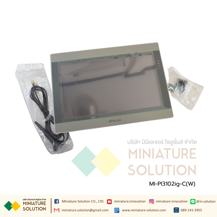 Wecon PI3102ig-C(W) HMI จอ HMI IOT หน้าจอแสดงผล ขนาด 10.2 นิ้ว DC 24V