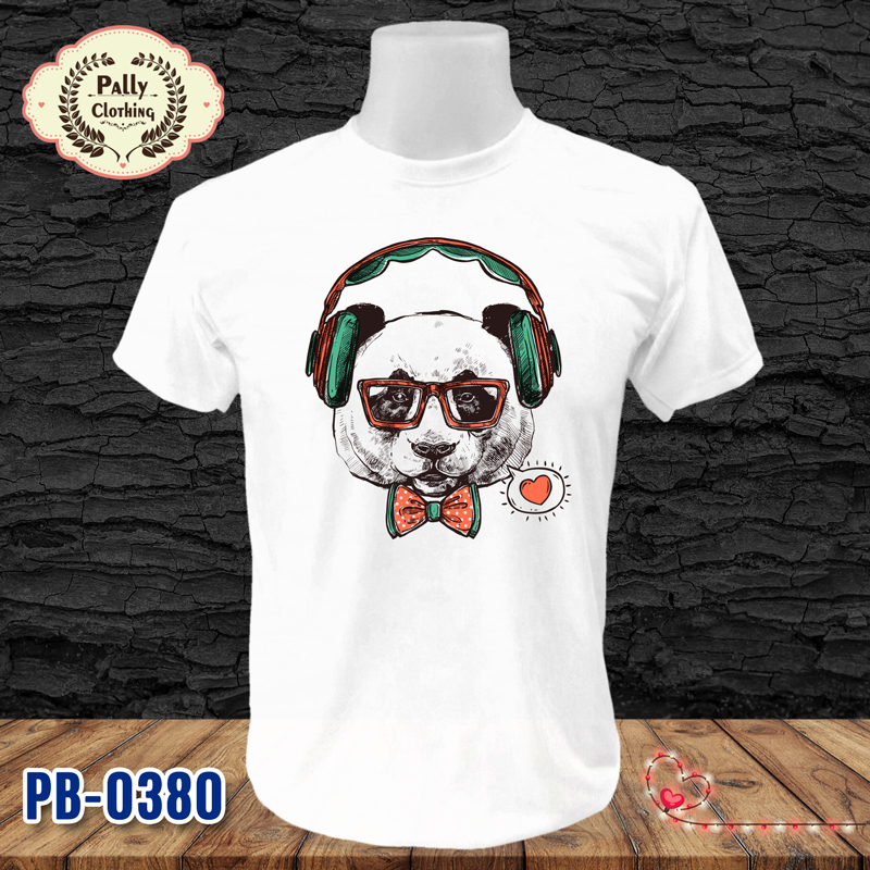 เสื้อยืดลายฮิป PB-0380 ลายหมีแพนด้า