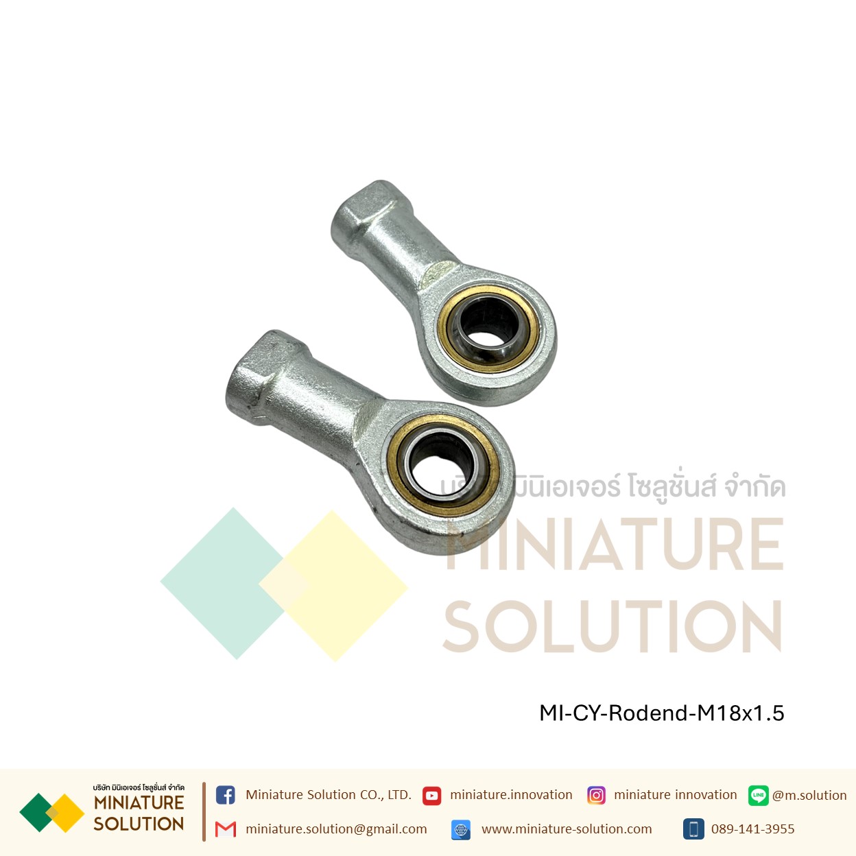 ลูกปืนตาเหลือก Mini Air Cylinder Female Thread Fisheye ก้านเชื่อมต่อแบริ่ง M5x0.8 M6x1 M8x1.25 M10x1.25 M12x1.25 M14x1.5M16x1.5 M18x1.5 M20x1.5 M27x2