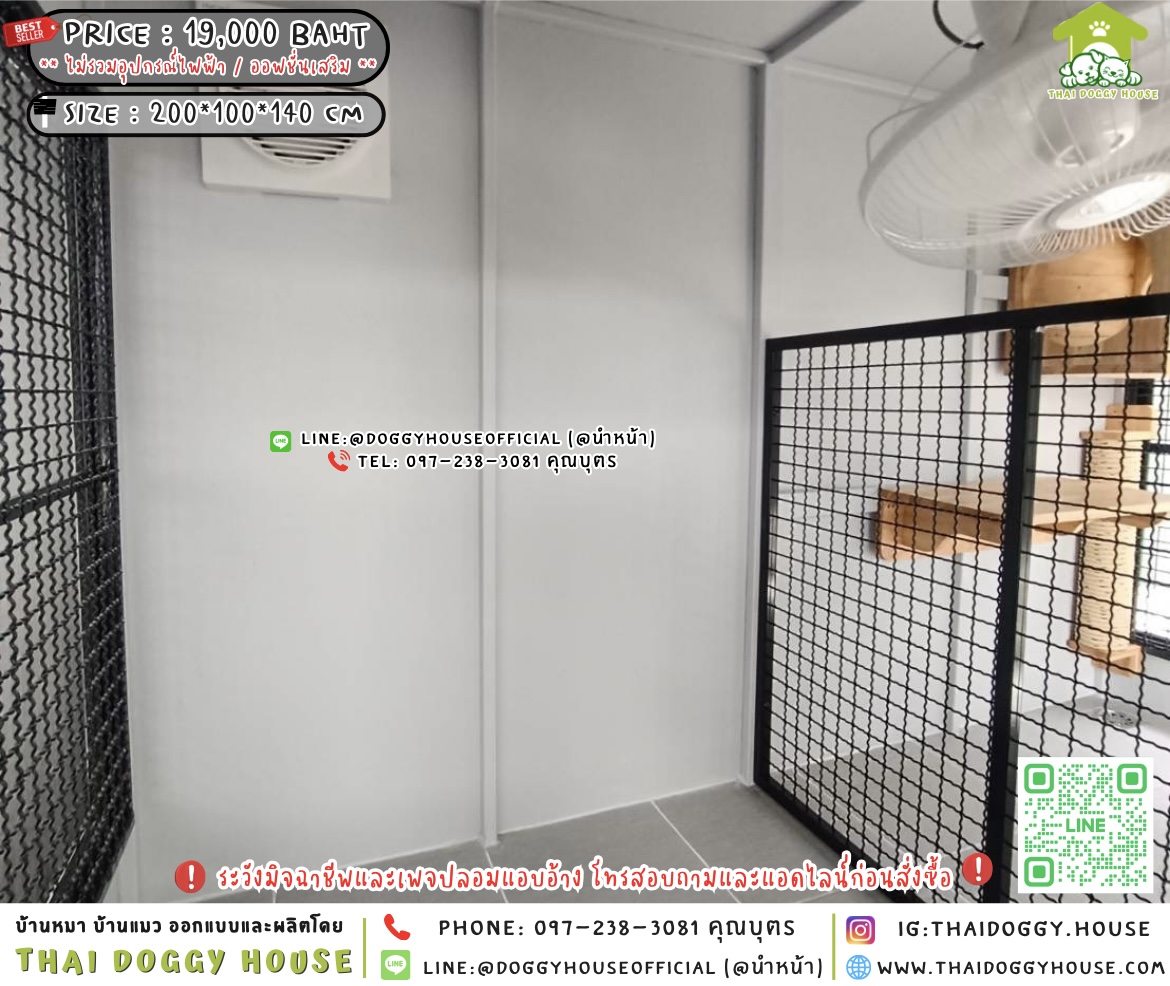 🏡🐈บ้านแมว 𝟮 ประตู แบบบ้าน 𝗕𝗼𝘅 𝗦𝘁𝘆𝗹𝗲 🐾