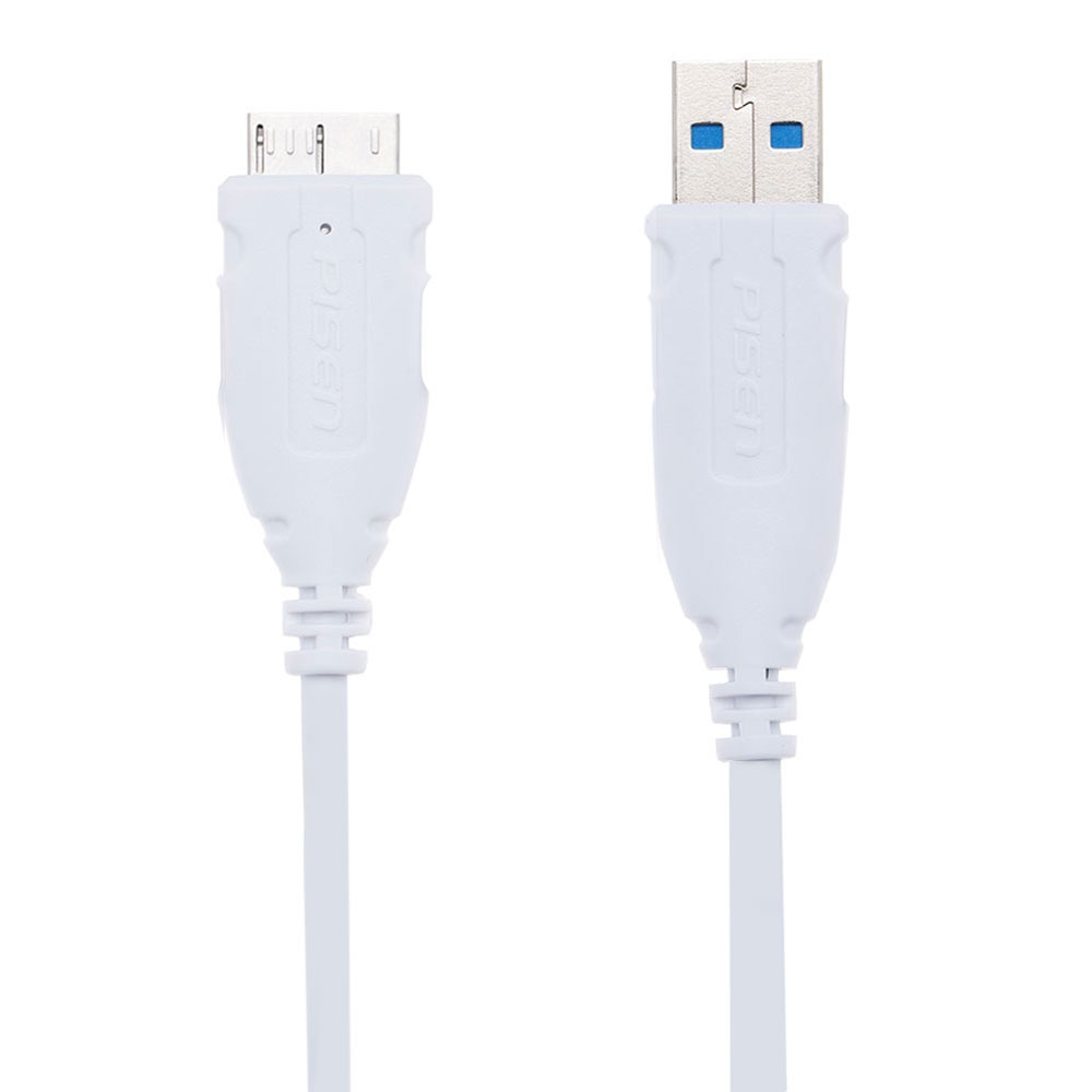 PISEN สายชาร์จ Micro USB 3.0 Data Transmit and Charging Cable ยาว 800 mm อุปกรณ์สำหรับรีชาร์จและซิงค์เพื่อโอนถ่ายข้อมูลแบบ 2-in-1 (For Smart Device) - สีขาว