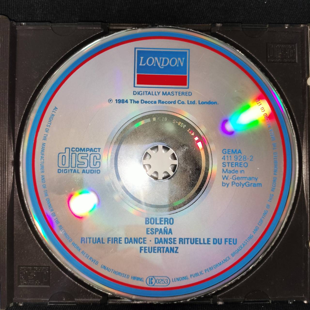 Various – Bolero - Espana - Capriccio Espagnol - Ritual Fire Dance / GERMANY / ปกในมีจุดเหลือง / มีรอยบ้าง