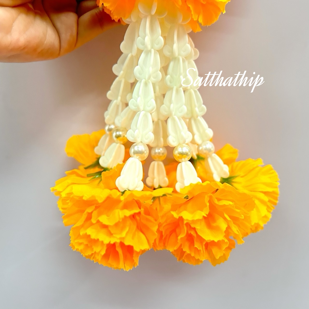 พวงมาลัยดอกดาวเรือง - พวงมาลัยดอกพุด - พวงมาลัยดอกพุดประดิษฐ์ - พวงมาลัยประดิษฐ์