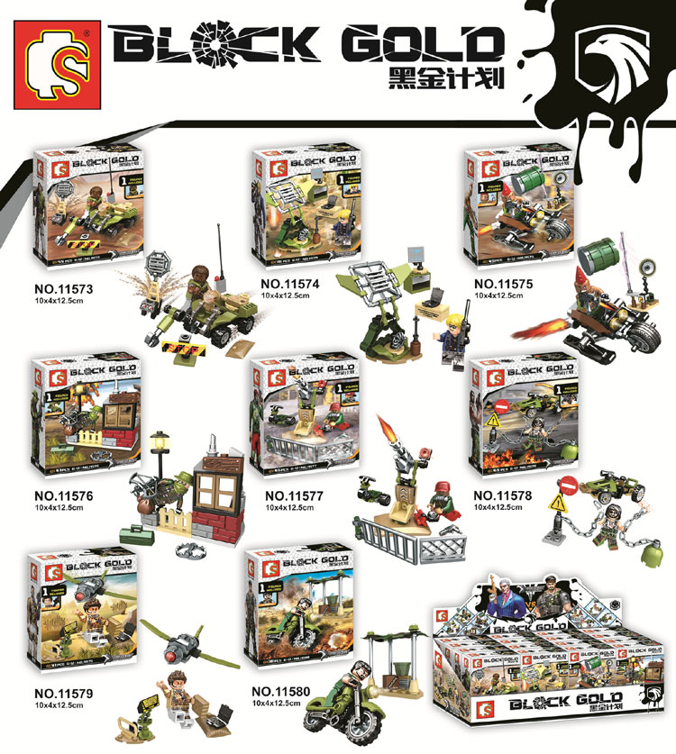 เลโก้จีน Sembo.11573-11580 ชุด Block Gold