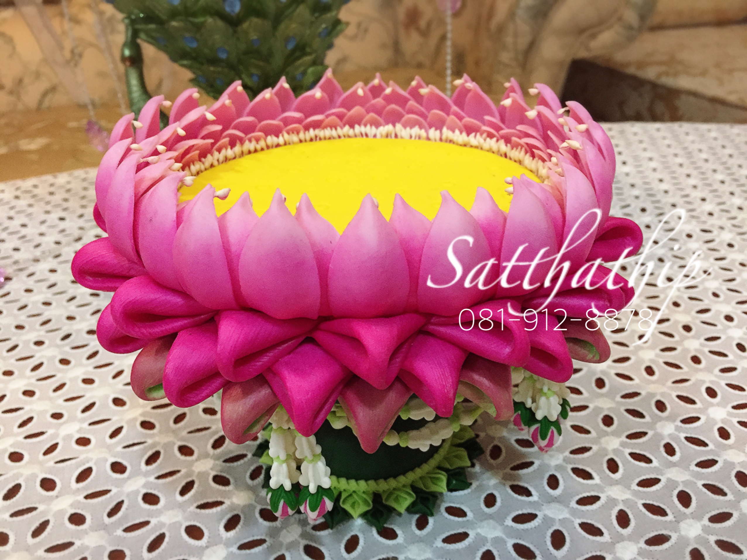 ถาดบัว ประดิษฐ์จากดิน - ฐานบัว ประดิษฐ์จากดิน - พานบัว ประดิษฐ์จากดิน - ถาดบัวดินปั้น - ฐานบัวดินปั้น - พานบัวดินปั้น -Tray