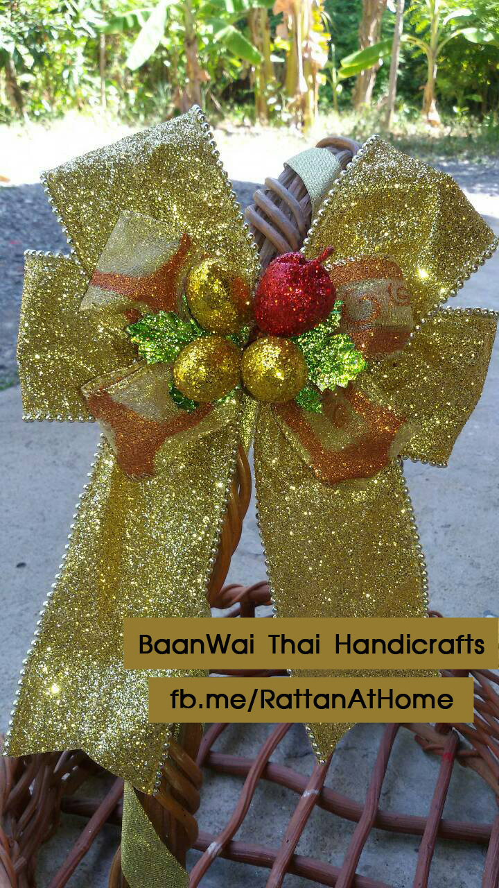 "งานตัวอย่าง" รับทำโบว์ติดกระเช้า โบว์ติดของชำร่วย โบว์ของขวัญ โบว์รางวัล โบว์ประกวด โบว์ติดรางวัล