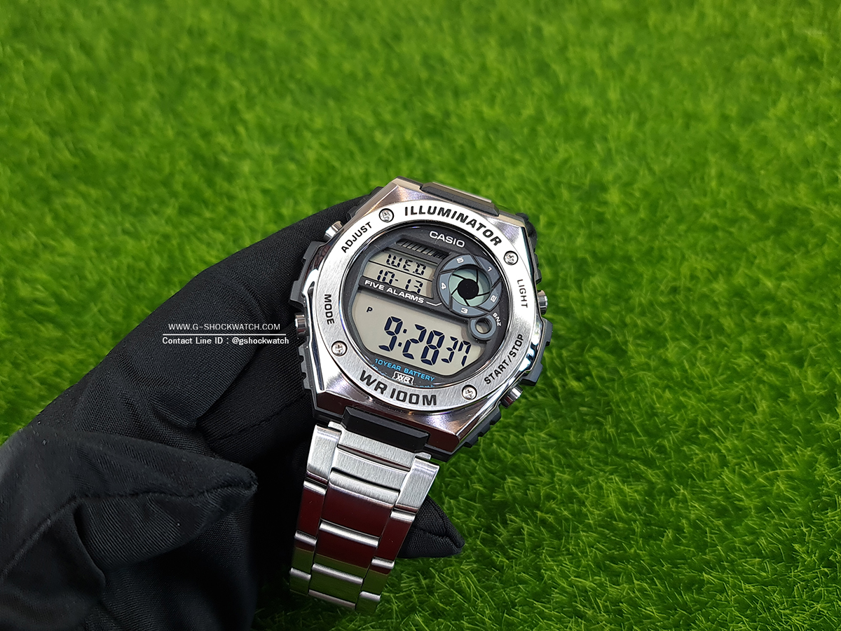 CASIO นาฬิกาข้อมือนาฬิกากันน้ำ นาฬิกาของแท้ ประกันศูนย์ CMG 1 ปี รุ่น MWD-100HD-1A