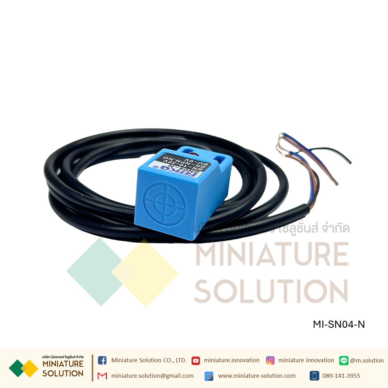 SN04-N พร็อกซิมิตี้เซนเซอร์ ตรวจจับวัตถุโลหะ (NPN, NO ระยะ 4mm) 6-36V DC