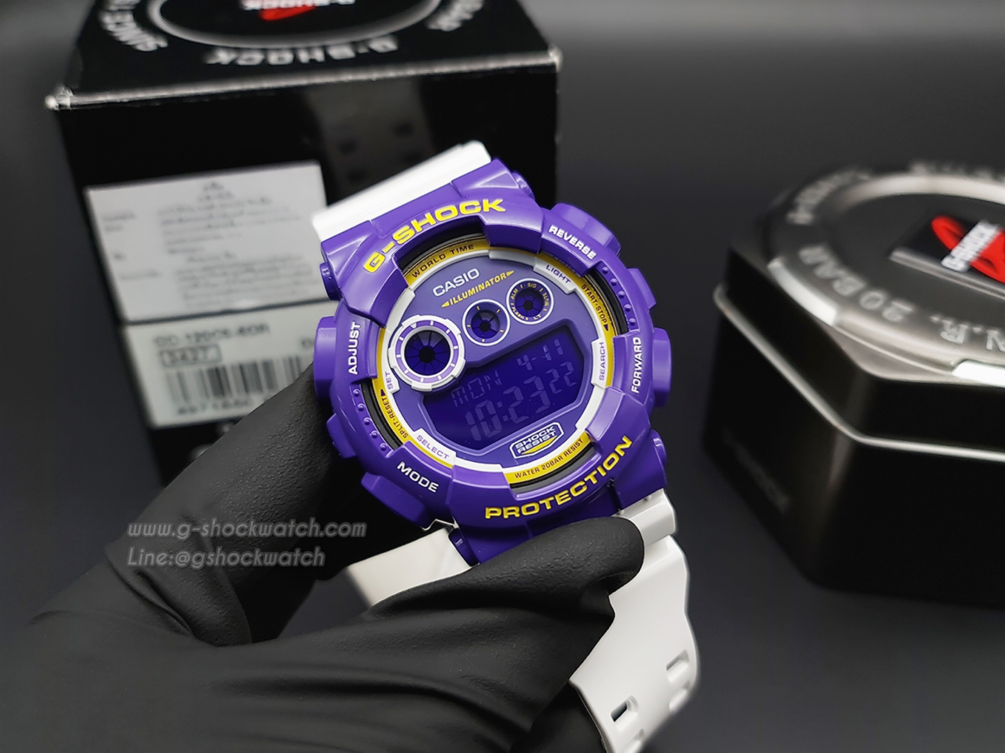 CASIO G-SHOCK นาฬิกาข้อมือ นาฬิกากันน้ำ นาฬิกาของแท้ ประกันศูนย์ CMG 1 ปี รุ่น GD-120CS-6D