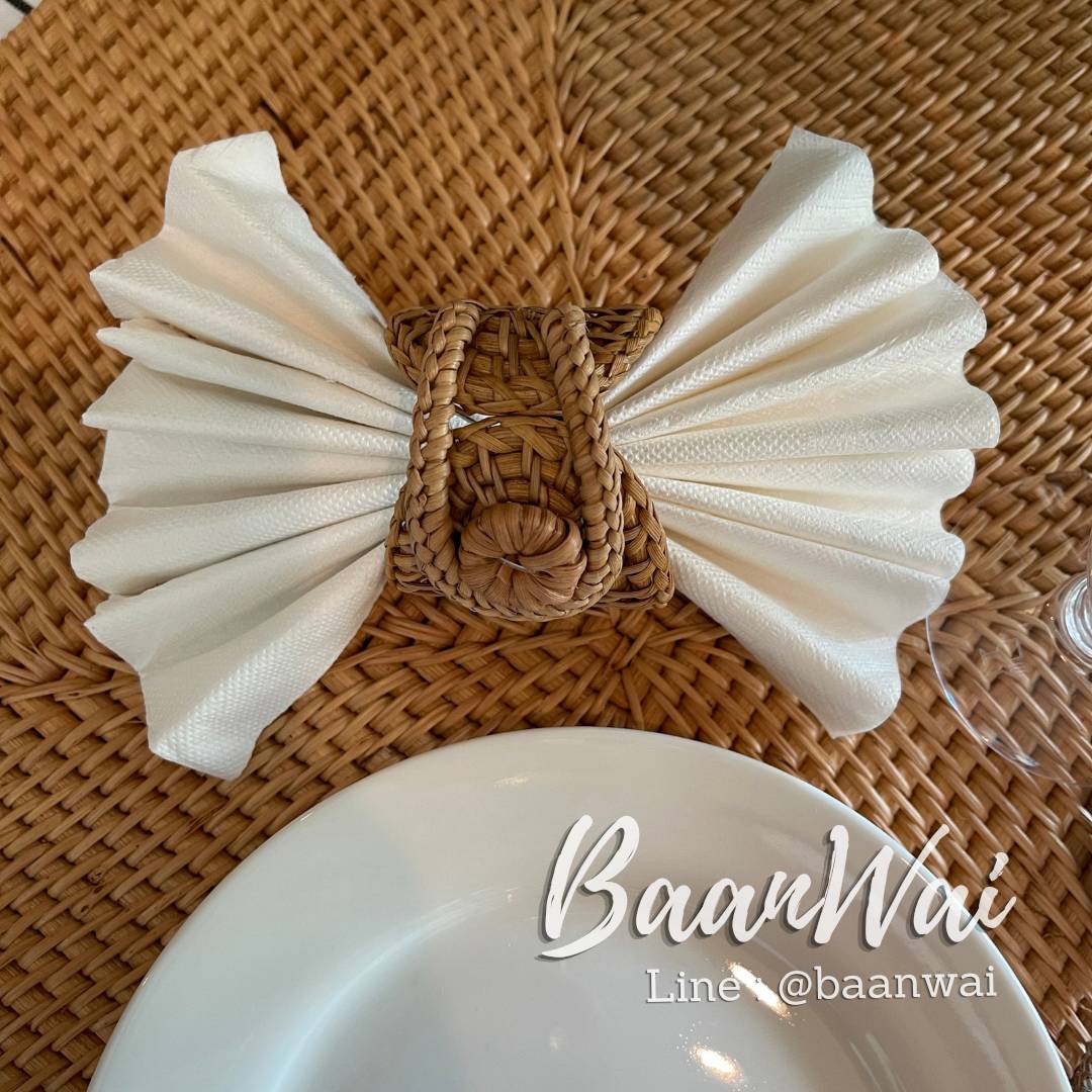 แผ่นรองจานหวาย ทรงสี่เหลี่ยมจตุรัส