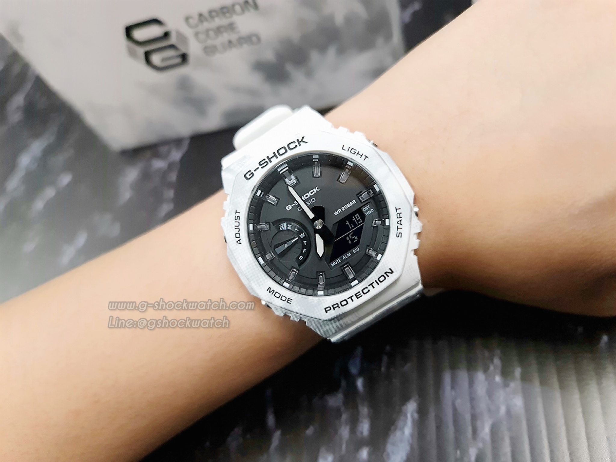 CASIO G-SHOCK นาฬิกาข้อมือ นาฬิกากันน้ำ นาฬิกาของแท้ ประกันศูนย์ CMG 1 ปี รุ่น GAE-2100GC-7A