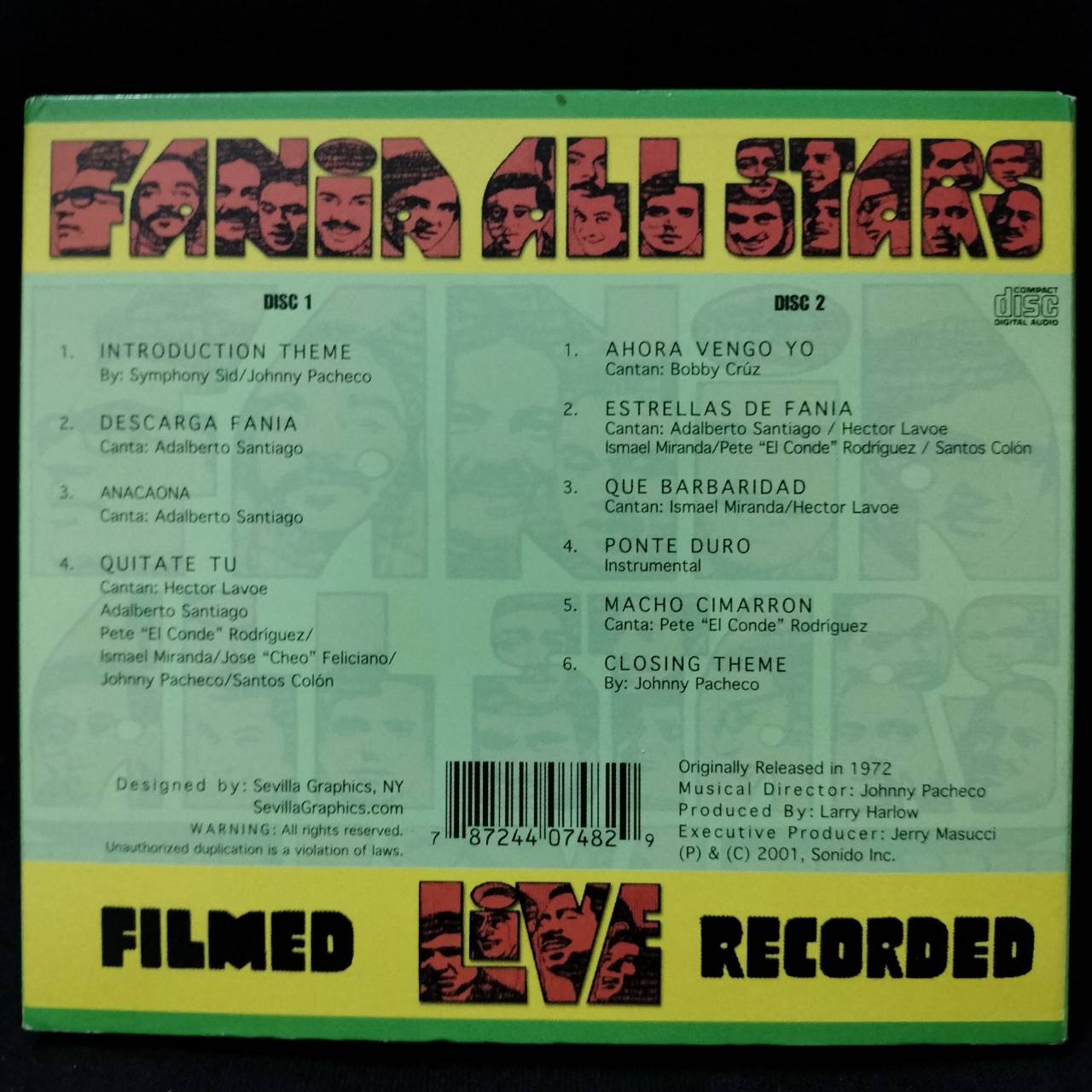 Fania All-Stars – Recorded Live At Cheetah / ไม่ระบุ / 2CD / แผ่นดี+แผ่นสวย