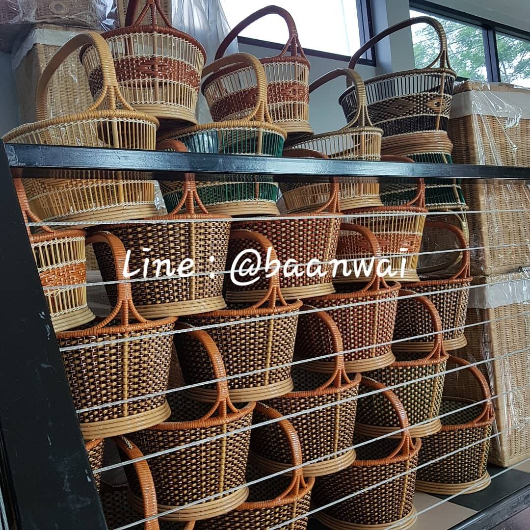 ตะกร้าทำบุญ ตะกร้าไปวัด ตะกร้าลายไทย