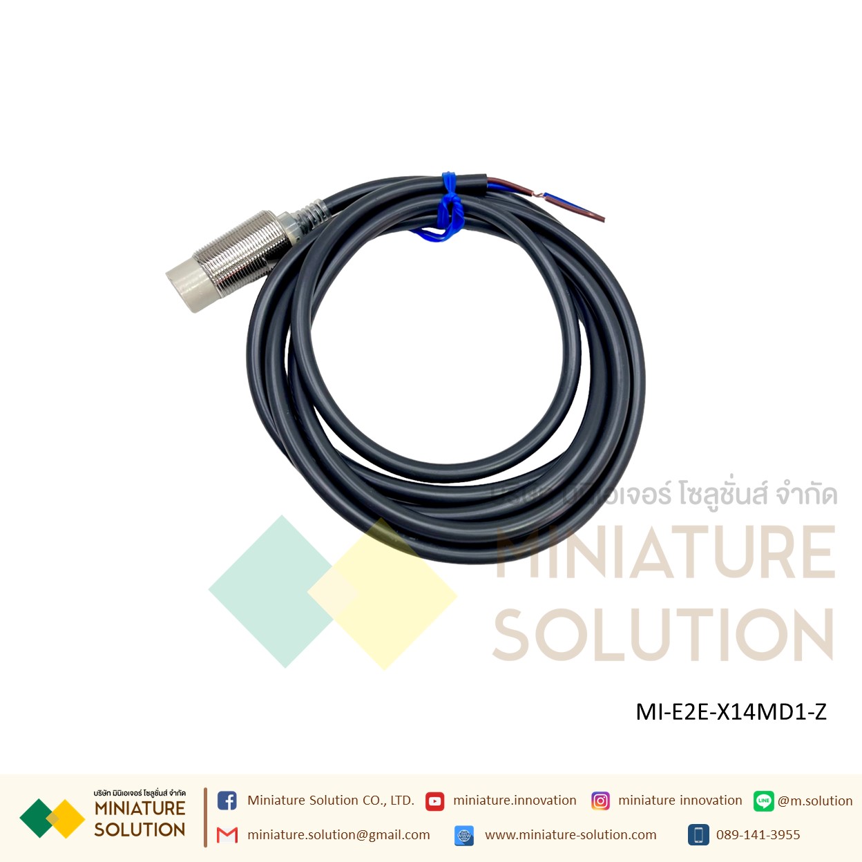 OMRON Proximity Sensor เซ็นเซอร์จับโลหะ ระยะจับ 2/10/14 มิล SIZE 8/18mm/M8 ไฟเลี้ยง 12-24 VDC PNP/NPN-NO