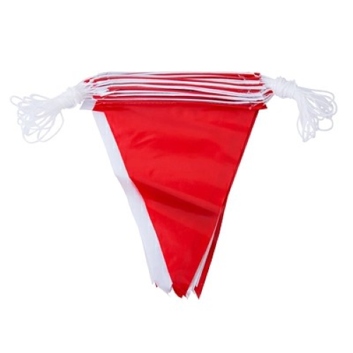 ธงราว ขาว-แดง (แพ็ค2ม้วน) คิว แฟลก