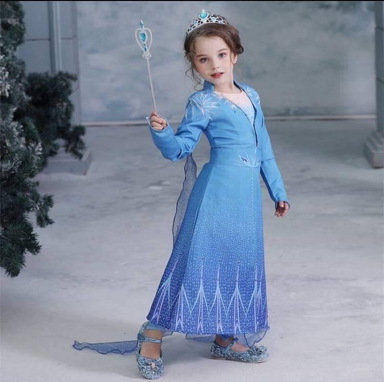 ชุดคลุมเจ้าหญิงเอลซ่าภาค2 Frozen ll สวยมากๆค่ะ ไซส์ 110-120-130-140-150