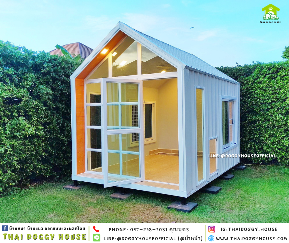 บ้านหมา รองรับการติดแอร์ Nordic style