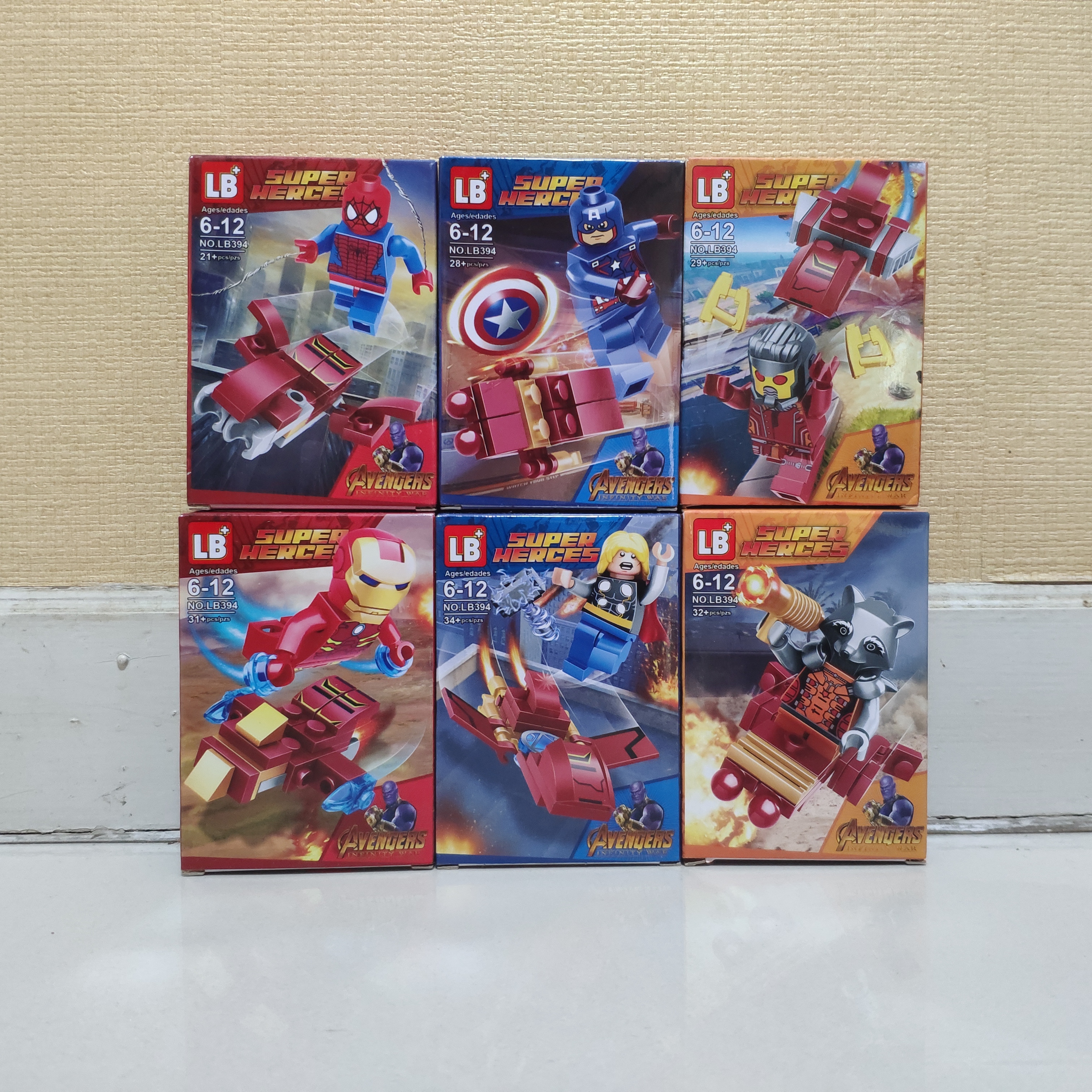 เลโก้จีน LB 394 ชุด SuperHeroes 6in1 รวมเป็นหุ่น ironman ได้