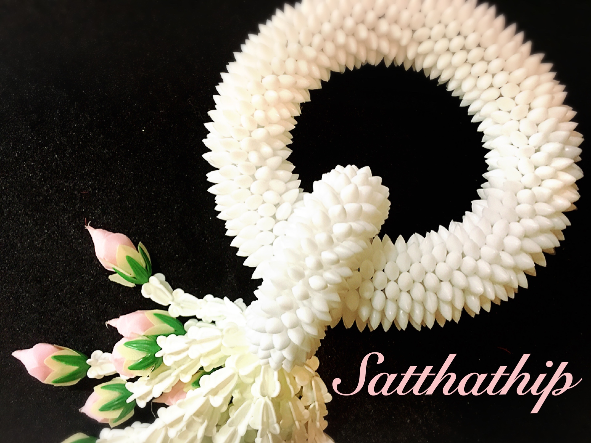 พวงมาลัยดอกพุด - พวงมาลัยดอกพุดประดิษฐ์ - พวงมาลัยประดิษฐ์