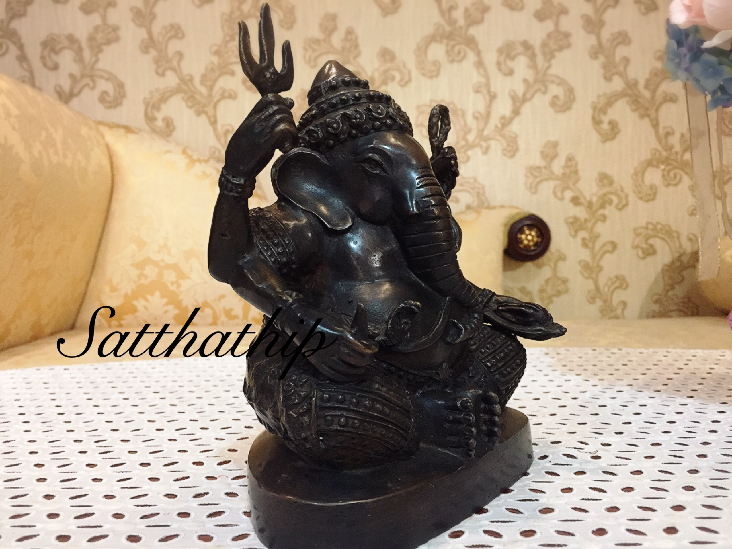 พระพิฆเนศปาง พระรีนาโมจัน คณปติ (ทองเหลือง รมดำ) - Ganesha: Lord of Success