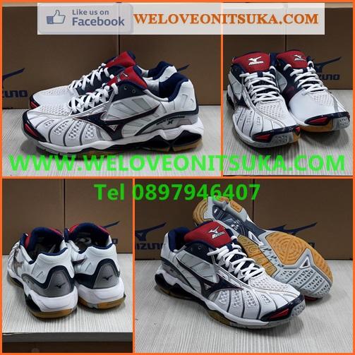 Mizuno Wave Tornado X สีขาวคาดกรมท่า สุดยอดรองเท้า สีสวย คุณภาพเยี่ยม โดดเด่น รับแรงกระแทกอย่างดี V1GA161215
