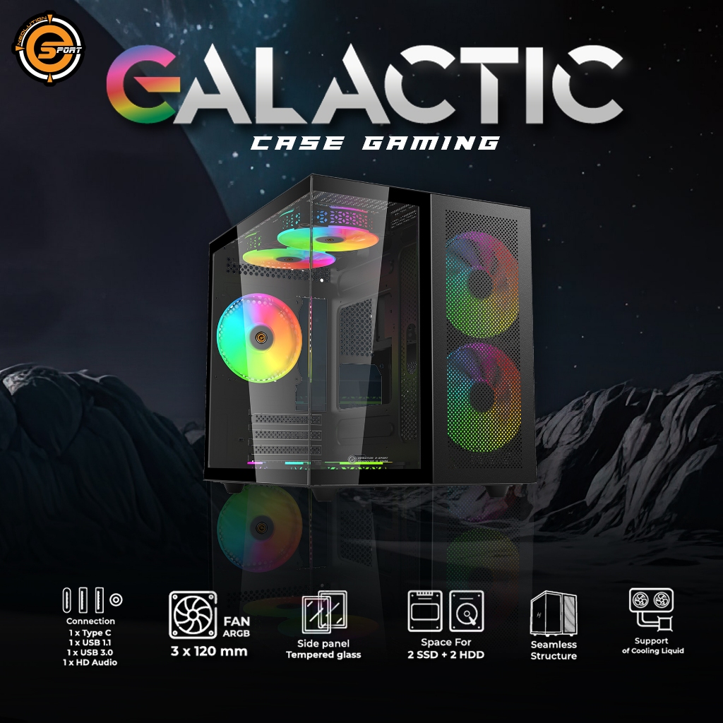 NEOLUTION E-SPORT GAMING GALACTIC M-ATX CASE