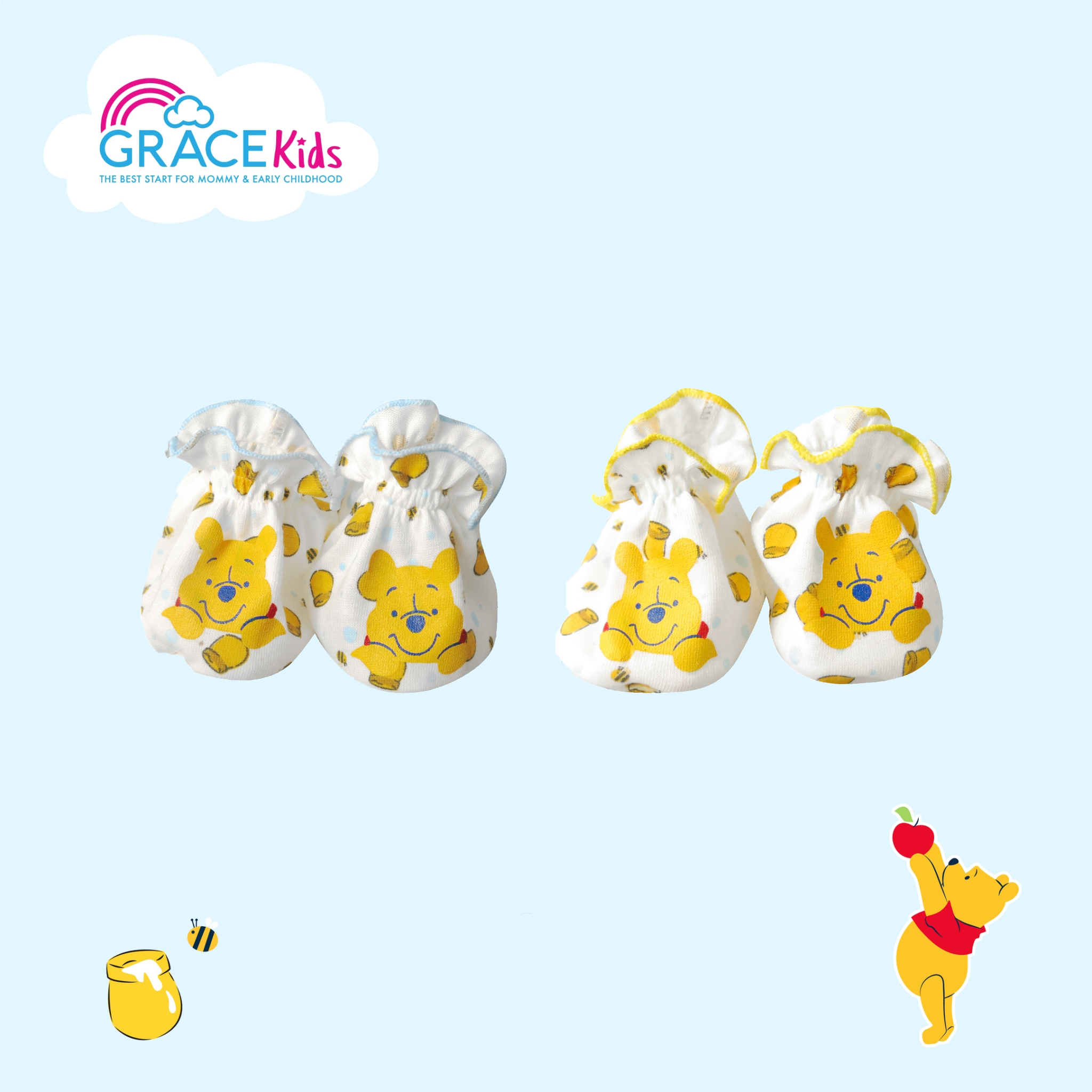 Grace Kids ถุงมือเด็กอ่อน Pooh Love to grow