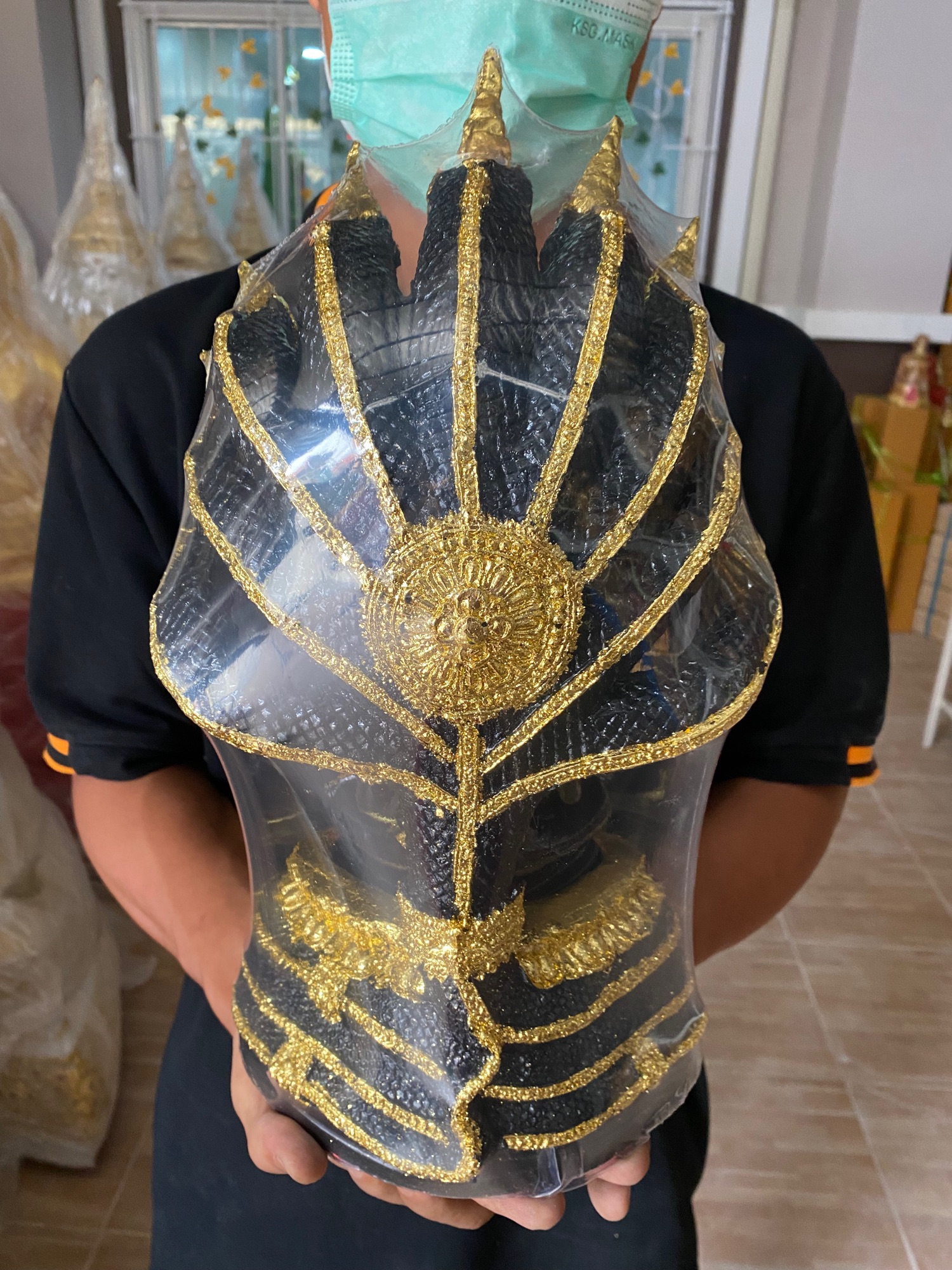 พระเเก้วนาคปรก พระนาคปรก สูง14นิ้วครึ่ง สีดำขลัง