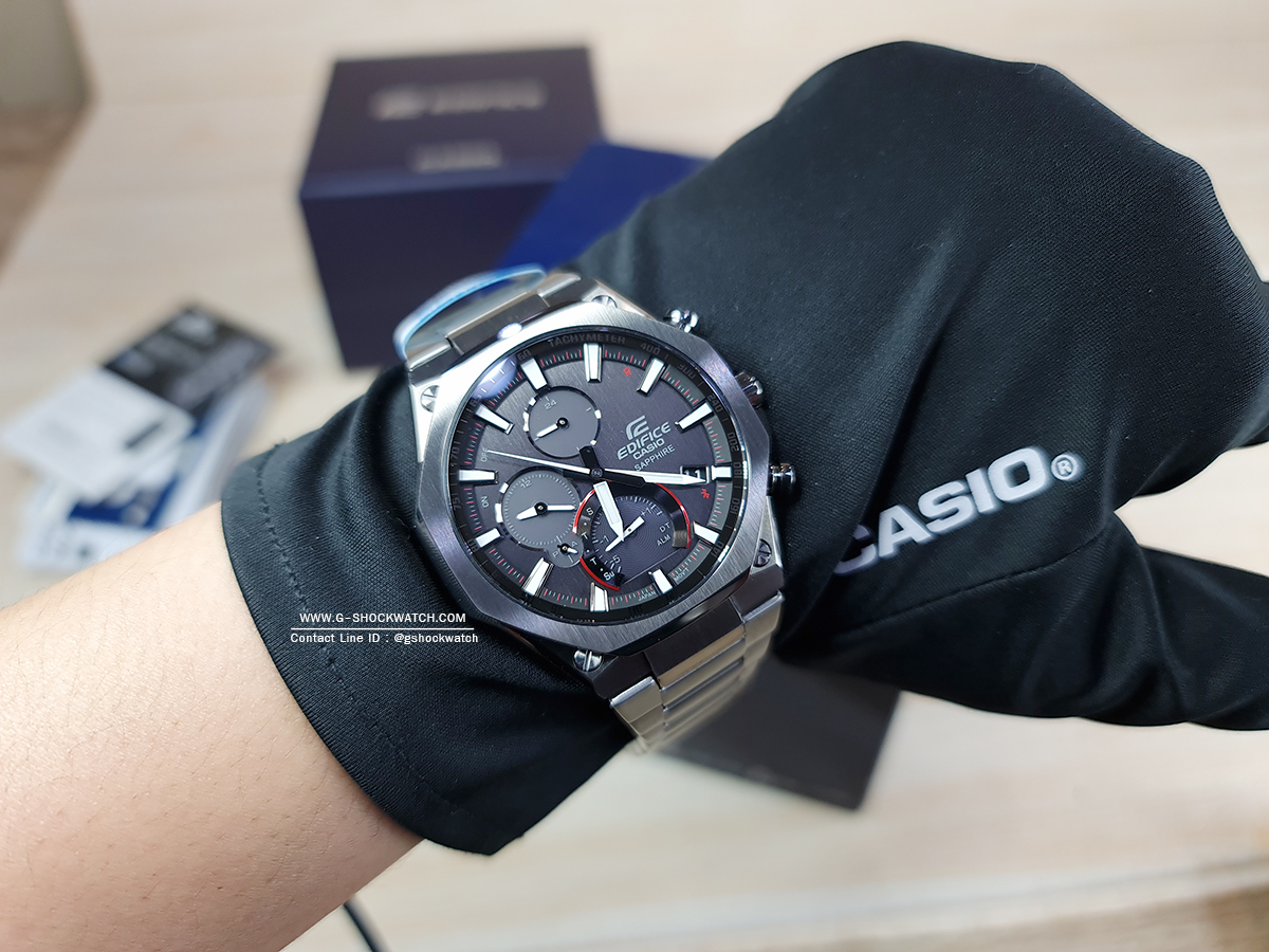 CASIO EDIFICE นาฬิกาข้อมือ นาฬิกากันน้ำ นาฬิกาของแท้ ประกันศูนย์ CMG 1 ปี รุ่น EQB-1100DC-1A