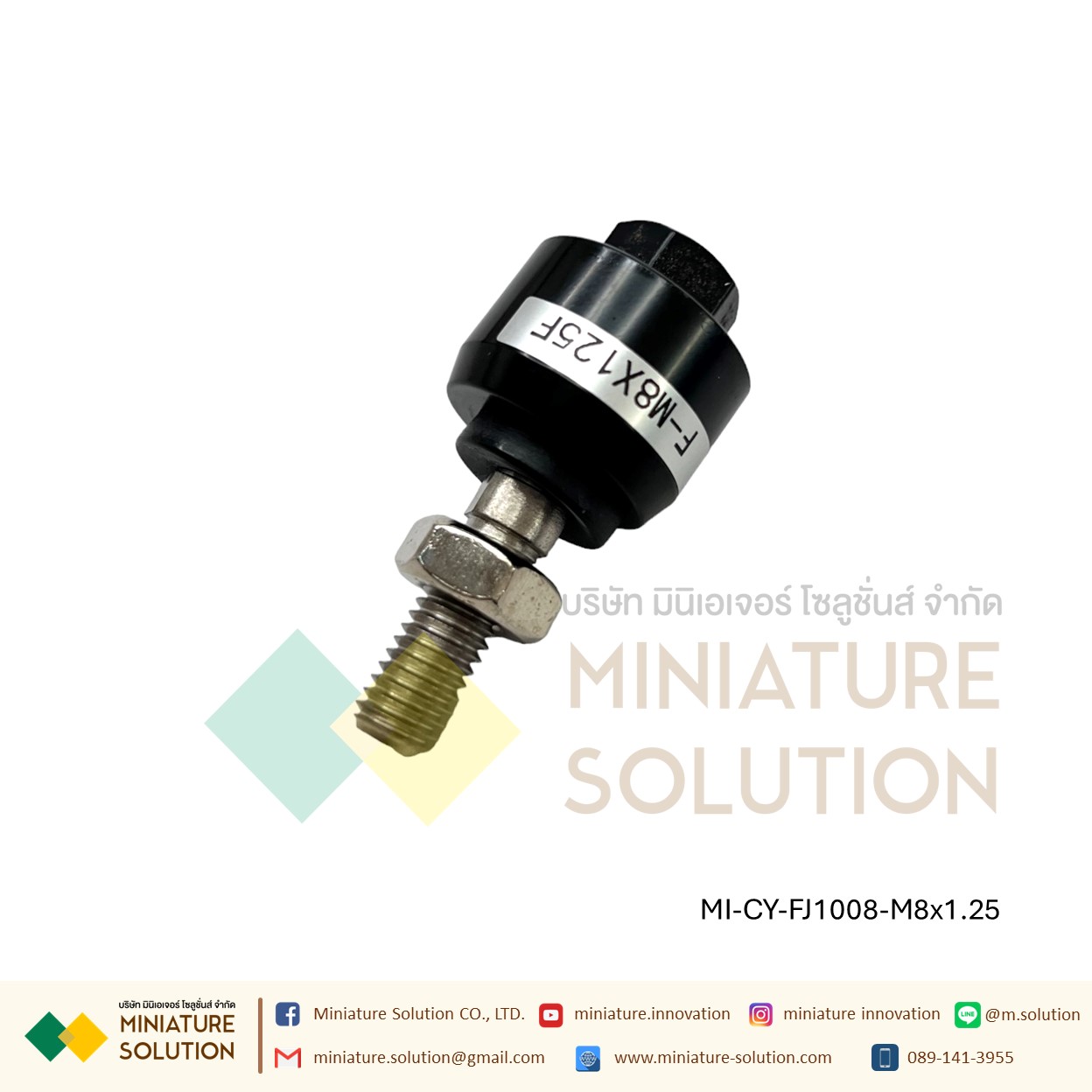 FJ10 JA FD Series- ข้อต่อปลายแกน โฟลดิ้งจ๊อย ข้อต่อกระบอกลม M3 M4 M5 M6 M8 M10 M12 M14