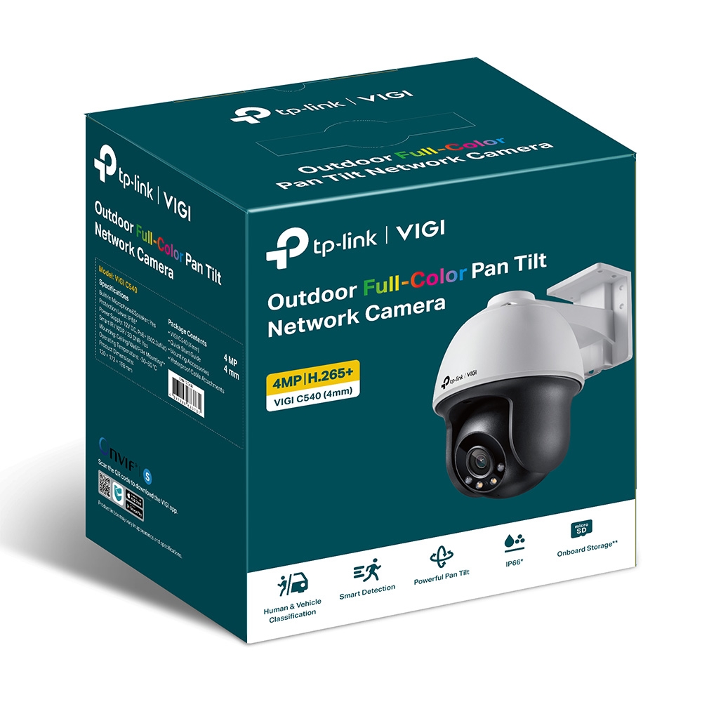 IP CCTV TP-LINK VIGI C540 (4.0mm) | PT,4MP,IR 30M,IP66,MIC,SPK,COLOR