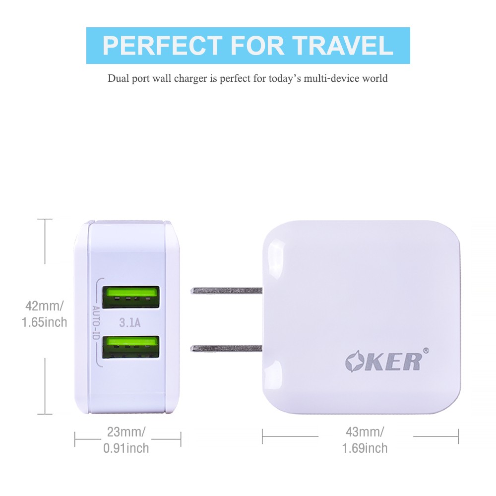 Oker CHARGER UC-232 USB AUTO-ID COMPATIBLE