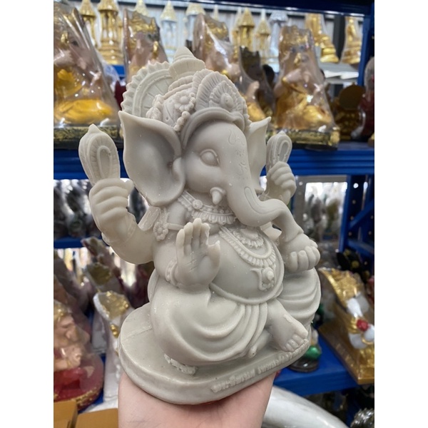 พระพิฆเนศ ปางรีนาโมจัน กว้าง6นิ้ว สูง10นิ้ว องค์ดิบสำหรับลงสีเอง