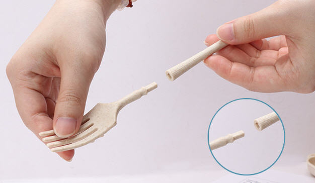 ชุดช้อนส้อมพกพา,ชุดช้อนส้อมตะเกียบมีดหลอดพกพา,ชุดช้อนส้อมฟางข้าวสาลี