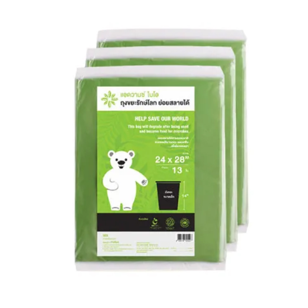 Biodegradable Garbage Bag 24 x 28 " 13 pcs. (10-0356)