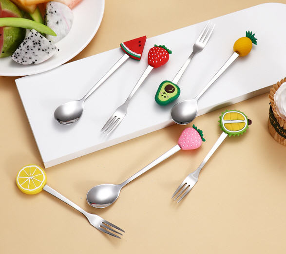 ช้อนจิ้มผลไม้,ส้อมจิ้มผลไม้,ช้อนสแตนเลส,ส้อมสแตนเลส