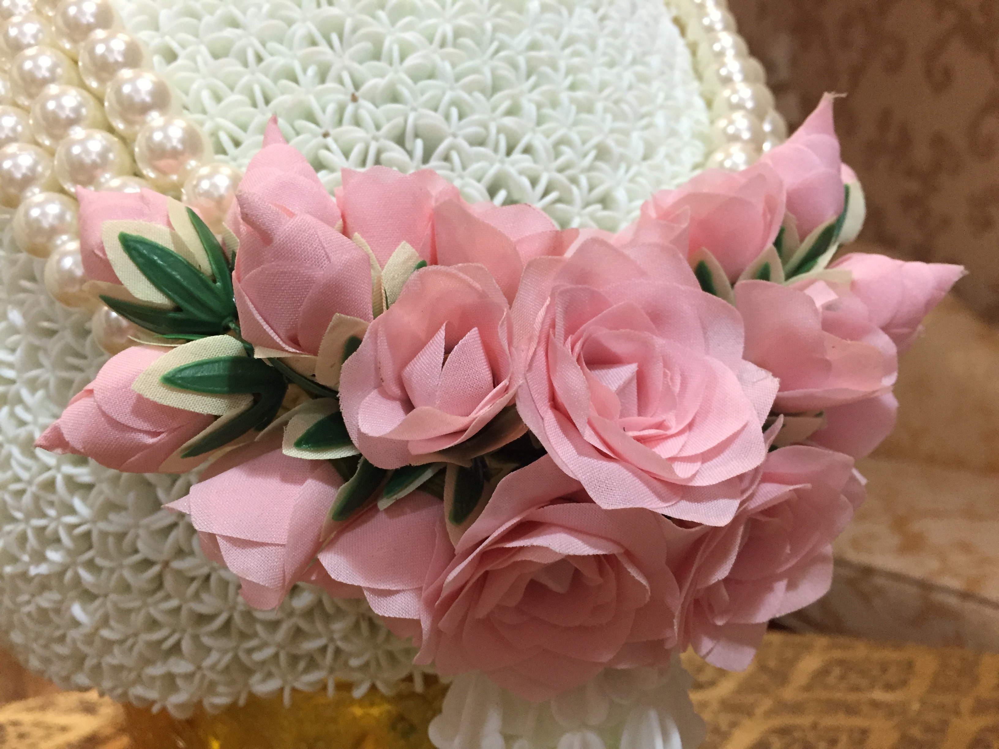 พานพุ่ม - พานพุ่มสักการะ - พานพุ่มดอกรัก - พานพุ่มดอกรักประดิษฐ์ (พลาสติก) - พานพุ่มสีขาว - Panpum